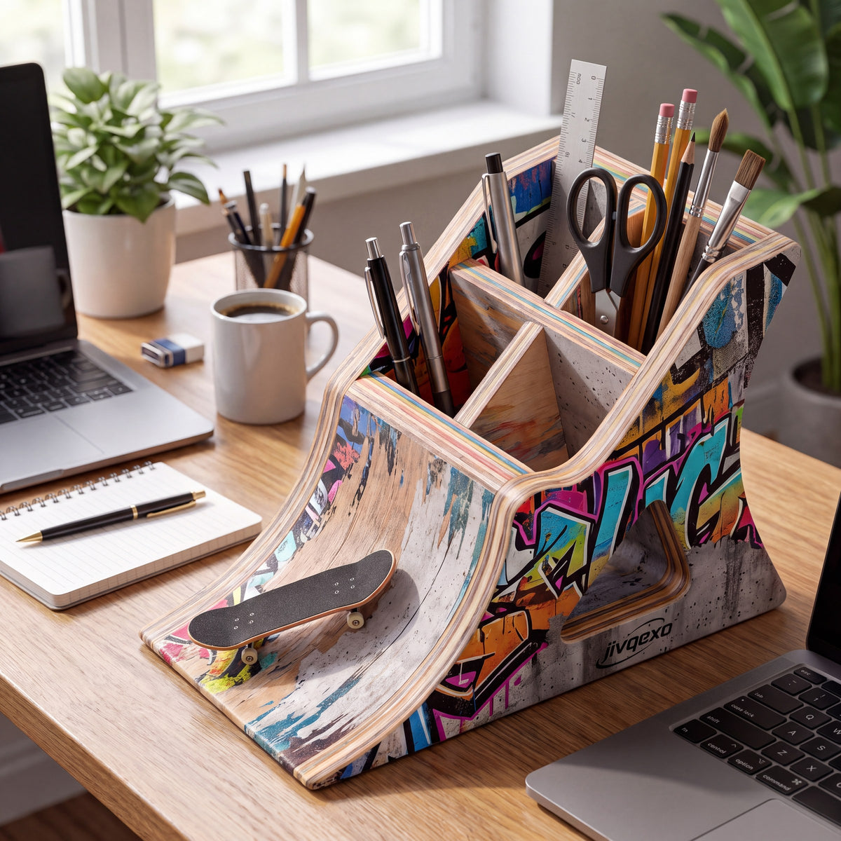 𝒋𝒊𝒗𝒒𝒆𝒙𝒐™ Street Deck Pen Holder — product detail and lifestyle view 2