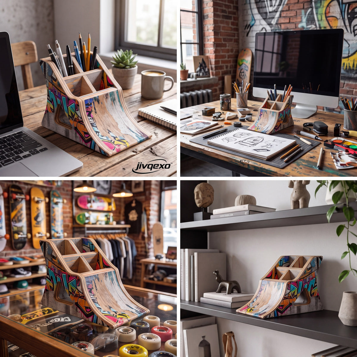 𝒋𝒊𝒗𝒒𝒆𝒙𝒐™ Street Deck Pen Holder — product detail and lifestyle view 3