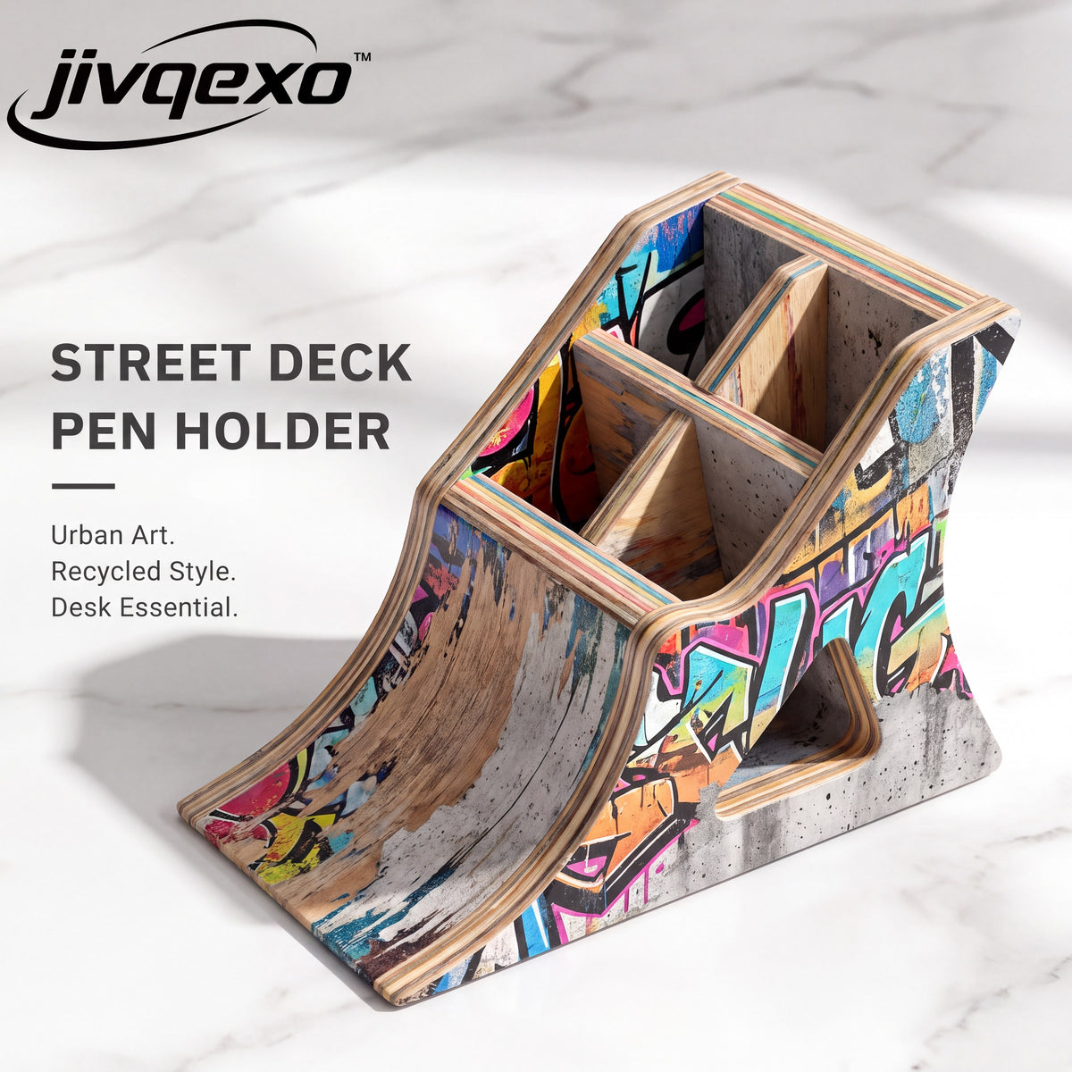 𝒋𝒊𝒗𝒒𝒆𝒙𝒐™ Street Deck Pen Holder — product detail and lifestyle view 4