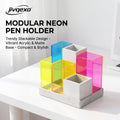 𝒋𝒊𝒗𝒒𝒆𝒙𝒐™ Modular Neon Pen Holder — product detail and lifestyle view 4
