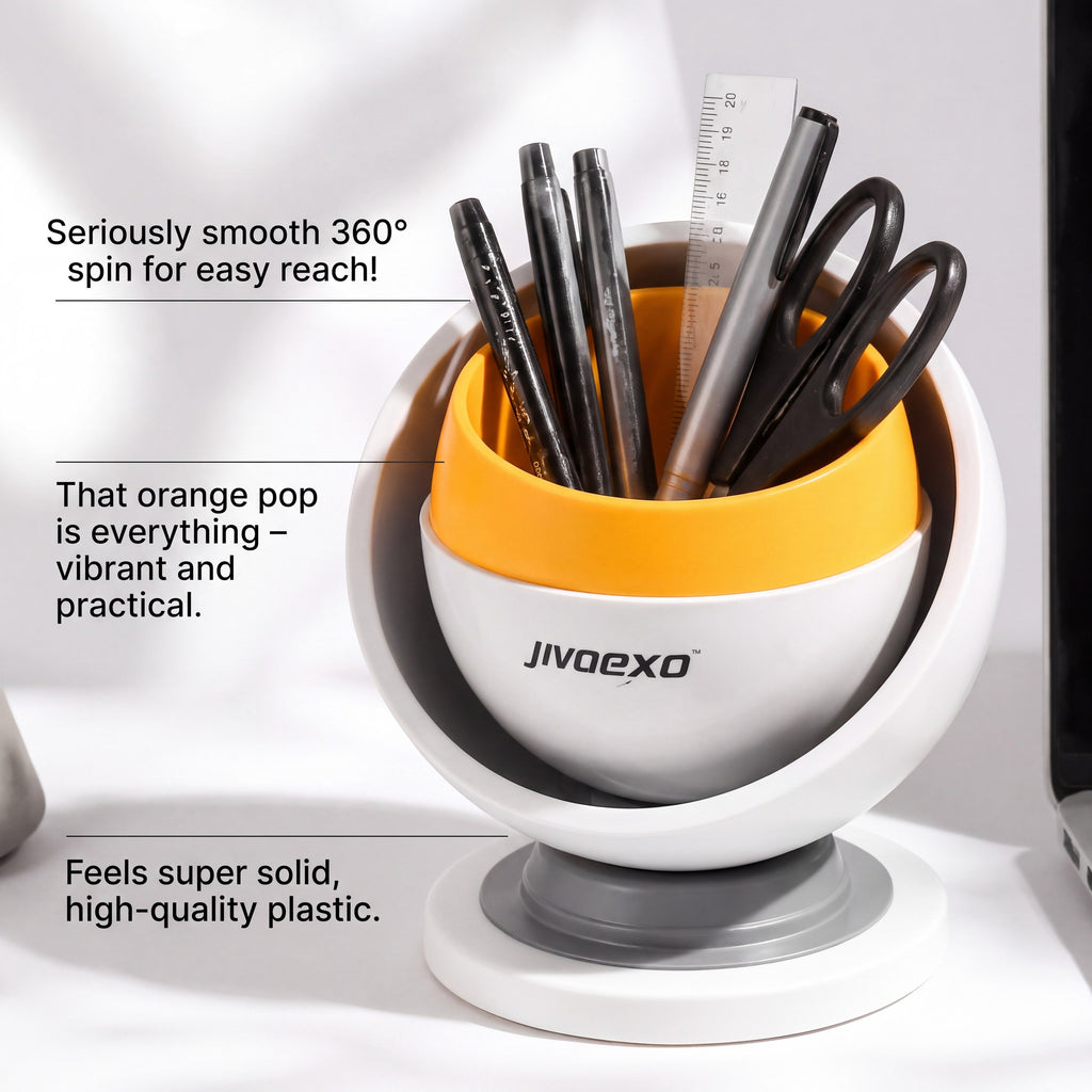 𝒋𝒊𝒗𝒒𝒆𝒙𝒐™ Orbit Desk Caddy — product detail and lifestyle view 3