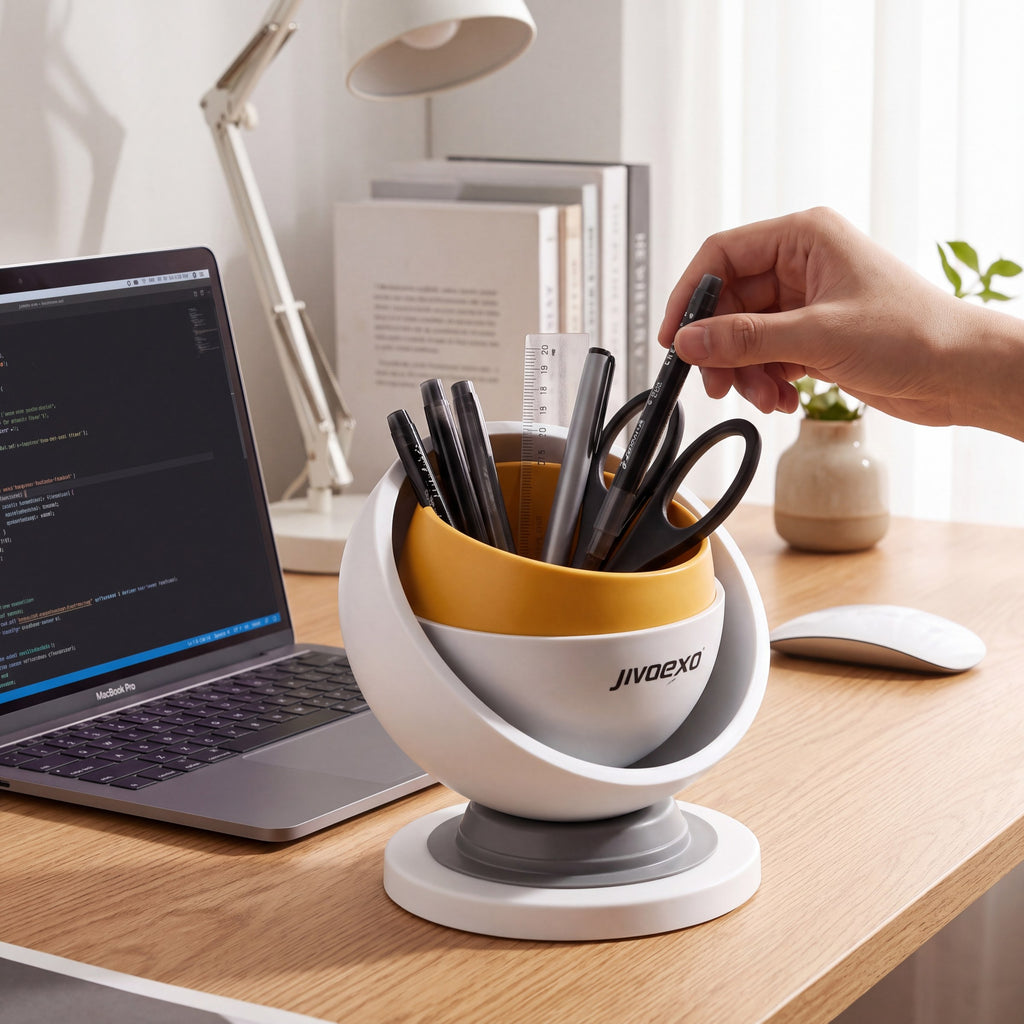 𝒋𝒊𝒗𝒒𝒆𝒙𝒐™ Orbit Desk Caddy — product detail and lifestyle view 4