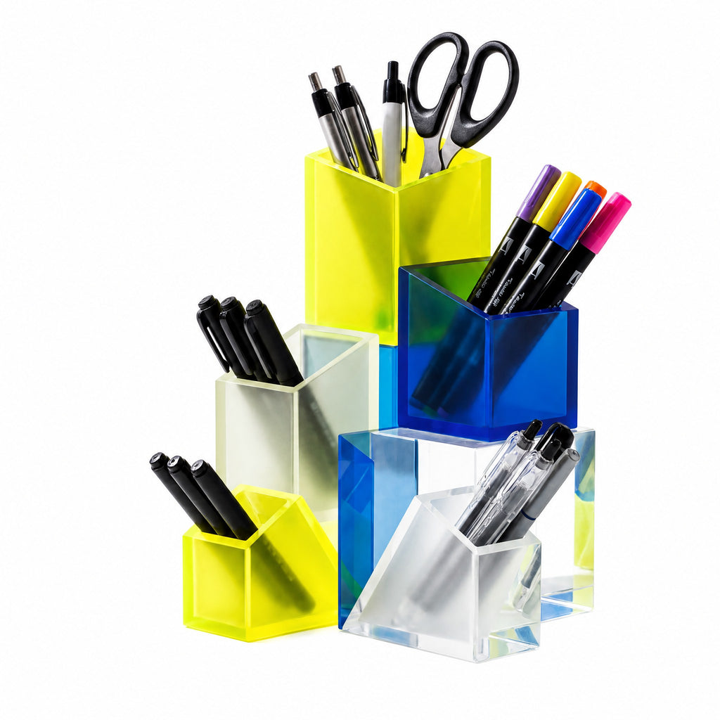 𝒋𝒊𝒗𝒒𝒆𝒙𝒐™ Neon Desk Organizer — clear product view