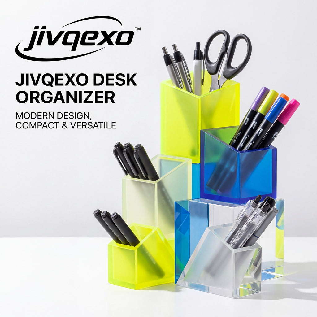 𝒋𝒊𝒗𝒒𝒆𝒙𝒐™ Neon Desk Organizer — product detail and lifestyle view 2