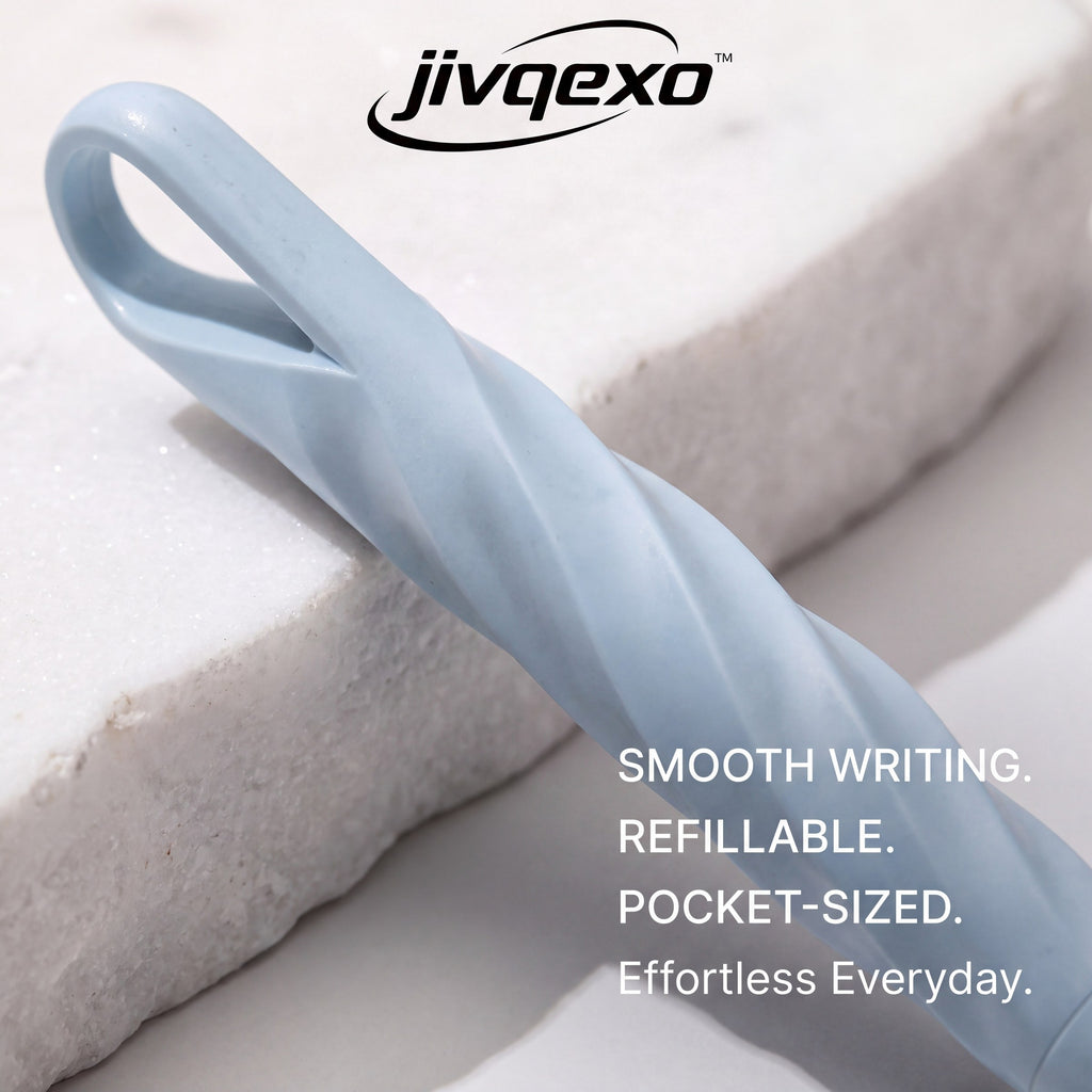 𝒋𝒊𝒗𝒒𝒆𝒙𝒐™ Swirl Roller Pen — product detail and lifestyle view 1