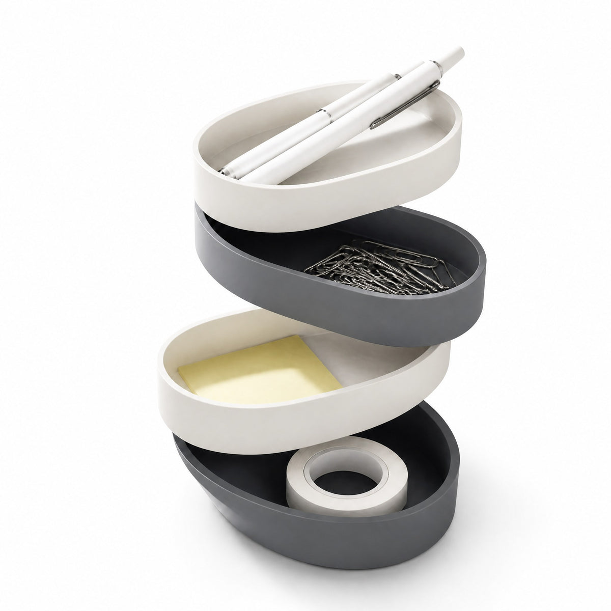 𝒋𝒊𝒗𝒒𝒆𝒙𝒐™ TwistStack Desk Organizer — clear product view