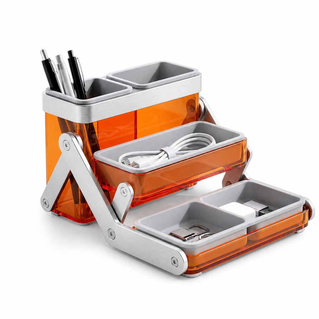 𝒋𝒊𝒗𝒒𝒆𝒙𝒐™ Smart Fold Desk Organizer — clear product view